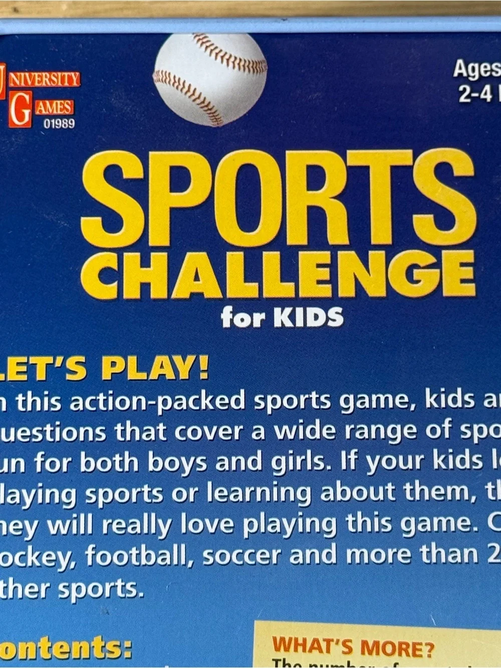 University Games Sports Challenge for Kids Board Game Complete Family Fun